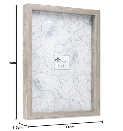 Lawrence Frames 785111 Shadow Box Frame, 11x14, Natural Gray - color: Natural Gray, size: 11 x 14 inches