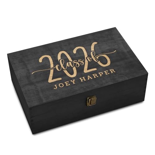 Personalized Graduation Keepsake Box, High School & College Grad Gift - style: 4. Graduation Designs