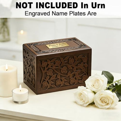 Tree of Life Wooden Cremation Urn for Human Ashes Adult Men Women & Pet | 250 lbs Handcrafted Funeral Urn. Decorative Walnut, Velvet Lining, Secure Locking Base. Large Memorial for Men Women & Pet