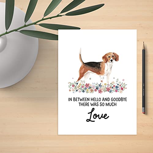 Andaz Press Jumbo Pet Sympathy Card with Envelope, Sorry For Your Loss Card, Beagle, Loss Of Pets, Dog Grief Bereavement Card with Big Blank Space to Send to Friends, Family, 8.5" x 11", 1-Pack - color: Beagle