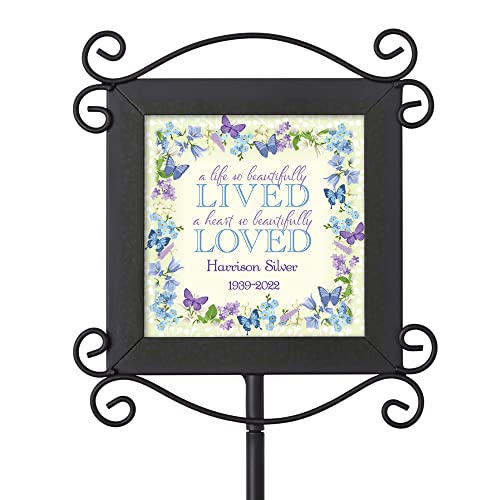 Let's Make Memories Personalized A Beautiful Life Garden Stake - Sympathy - in Memoriam - color: A Beautiful Life