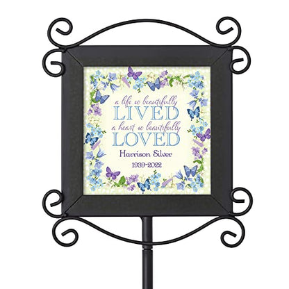 Let's Make Memories Personalized A Beautiful Life Garden Stake - Sympathy - in Memoriam - color: A Beautiful Life