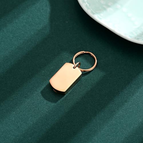 Cremation Jewelry Urn Keychain for Ashes for Women Men Memorial Keepsake Pendant - color: Rosegold
