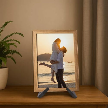 XKDOUS 2 Pack Plate Stand for Display Wood Picture Frame Cookbook Holders - color: Black, size: 6.5'' 2 Pack