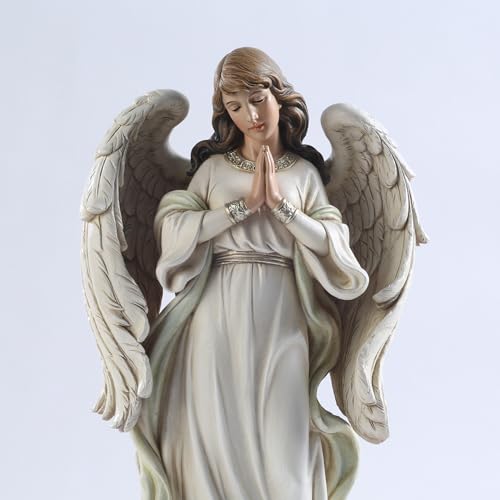 Guardian Angel Statue Indoor, 14 Inches Praying Angel Sculpture for Home Décor, Healing Angel Gifts for Women, Christmas, Thanksgiving or Housewarming