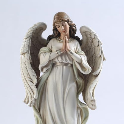 Guardian Angel Statue Indoor, 14 Inches Praying Angel Sculpture for Home Décor, Healing Angel Gifts for Women, Christmas, Thanksgiving or Housewarming