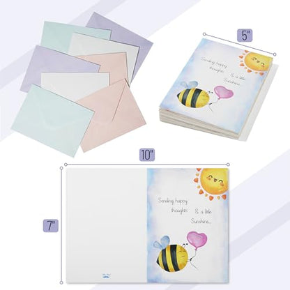 Mr. Pen- Thinking of You Cards with Envelopes, 20 Unique Designs | Large 5”x7”, Thinking of You Card, Blank Inside, Greeting Cards Thinking of you, Encouragement Cards - color: Dreamy