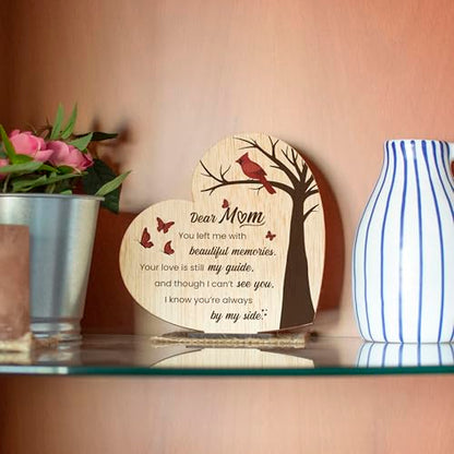 Memorial Plaque for Loss of Mother Wooden Sympathy Sign in Loving Memory of Mom Bereavement & Condolence Gift - color: Loss of a Mother