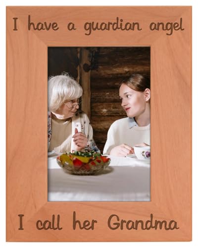 ThisWear Bereavement Grandma Have Guardian Angel Wood Frame - Portrait 4x6 - size: 4x6 Photo - Portrait