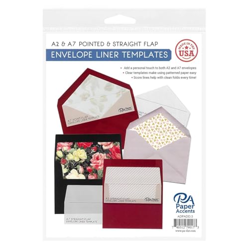 Accent Design Paper Accents Envelope Liner Templates 4pc A2 & A7