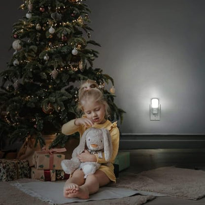 LOHAS-LED Dimmable Night Light[2 Pack], Night Lights Plug into Wall | Dusk to Dawn Sensor, Daylight 5000k from 5-80 LM Brightness Adjustable, Bright Mini Wall Nightlight for Kids Room, Stairway - color: White
