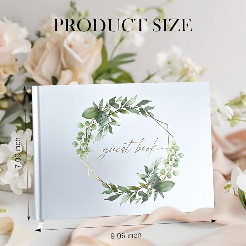 Mr&MrsGifts Elegant Wedding Guest Book Hard Cover Guest Sign in Book,GD | Guest Book Wedding Reception,Bridal Shower Gifts,Wedding Gifts - color: Garland