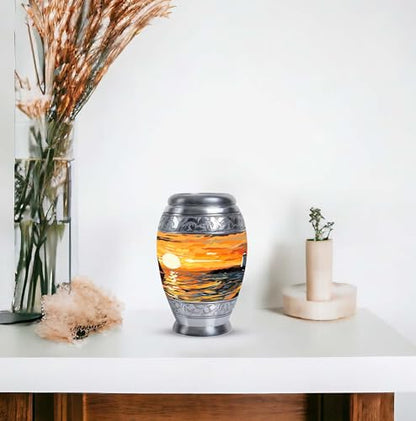 Ocean Urns for Human Ashes Male & Female - Small Urn for Human Ashes Keepsake - Mini Cremation Memorial - 3 Inch 1 Pcs - color: Ocean