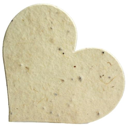 Of The Earth Handmade Paper - Wildflower Seed Paper Large Hearts - Recycled Flower Petals - Bulk Set of 100 (60s Natural Lotka) - color: 60s Natural Lotka