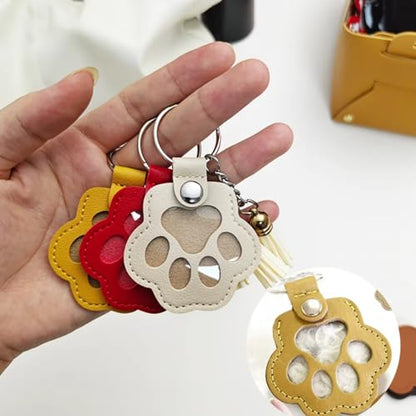 Cat Dog Hair Storage Keychain, Pet Hair Keychain, Fur Keepsake Keyring | Pet Memorial Gifts, Cat & Dog Lovers Gifts - color: Brown