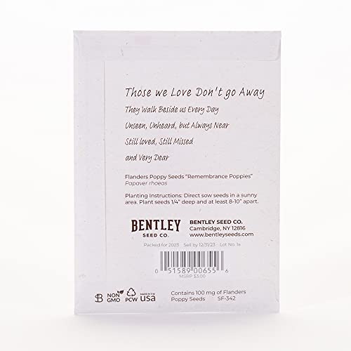 Bentley Seed Co. | Memorial Cardinal Celebration of Life Funeral Favors for Guests | Non-GMO, Non-Coated Flanders Poppy Seed Packets | Sentimental Funeral Service Gift | Pack of 25 - style: Always With Us