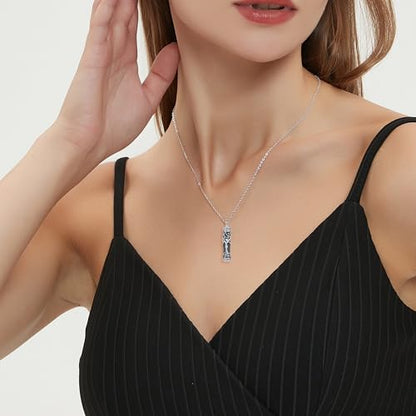 Flower Cute Animal Sterling Silver Pendant Urn Ashes Necklace for Women BF0709 - color: C *Tree Life 4