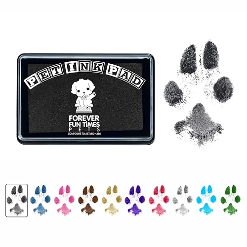 Pet Paw Print Impression Kit | Dog Ink Paw Print Kit | Pet Paw Print Kit | an Easy to Use Paw Print Stamp Pad for Dogs | Contains an Ink Pad for Dog Paw Prints That You Can Treasure (Small Black) - color: Small Black