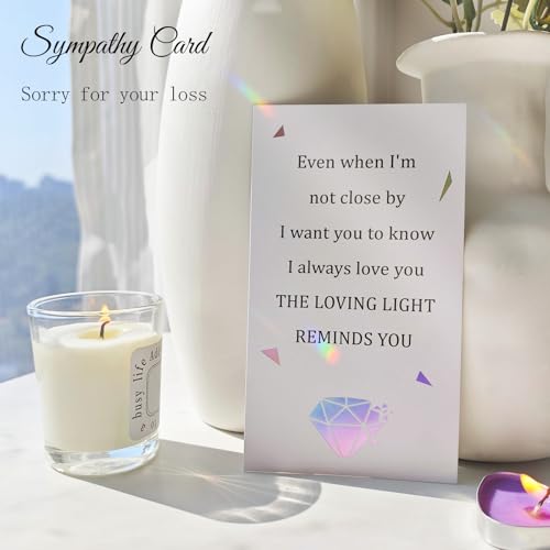 Memorial Gifts for Loss of Loved One, Unique Sympathy Gifts Tabletop Crystal Suncatcher, in Loving Memory Gift for Mom Friends Women Daughter Son Dog, Grief Bereavement Gift