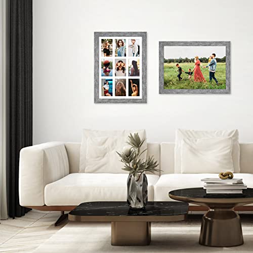 13.5x19.5 Collage Frame, 9 Open 4x6 Photo Frame Collage for Wall - color: Grey, size: 13.5x19.5 - (9 open4x6）