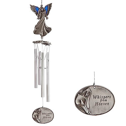 Let's Make Memories Personalized Whispers from Heaven Keepsake Wind Chime - Sympathy - 14" H - style: Whispers from Heaven