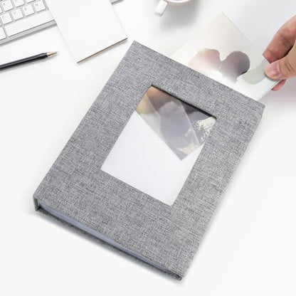 Vienrose 4x6 Small Photo Album, 2 Pack, 200 Photos, Grey | Linen Cover, Mini Photo Album, Baby Memory Book, Wedding Family Travel - color: Grey, size: 4x6 100 Pockets