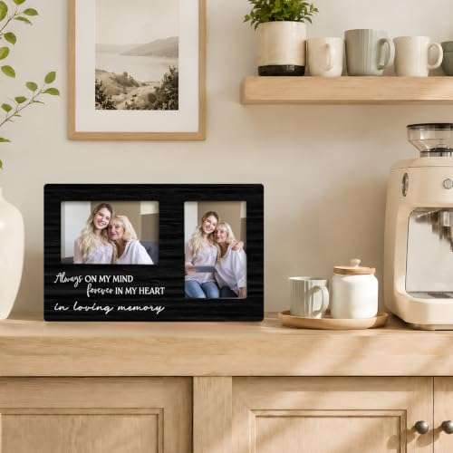 Memorial Double Picture Frame 4x6, In Loving Memory Two Photo Frame - color: color-9