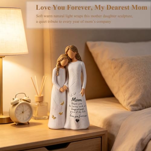 Birthday Gift for Mom from Daughter, 5.5" Sentimental Gifts for Mom | Mother Daughter Embrace Hand-Painted Resin Figurine Moms Gift Ideas for Mothers Day, Birthday, Valentines Day, Christmas - style: Motherhood