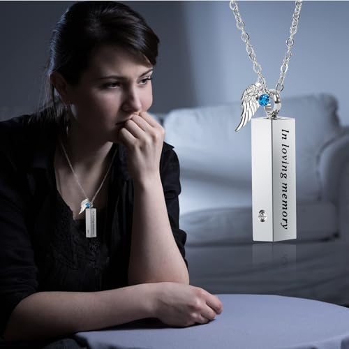 16 Pcs Urn Necklace For Ashes Urn Necklace Stainless Steel Cremation Jewelry For Women Men Cylinder Memorial Necklaces Keepsake Pendant With Funnel(Silver,Black)