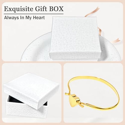 LittleFlower Heart Urn Bracelet for Human & Pet Ashes - Stainless Steel Memorial Jewelry for Cats, Dogs, Waterproof Keepsake with Filling Tool & Gift Box - color: Gold