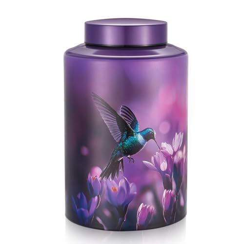 Dletay Memorials Cremation Urns for Human Ashes Adult Female and Male, Hummingbird Burial Urn for Ashes for Women and Men - Large Decorative Memorial Keepsake Urn