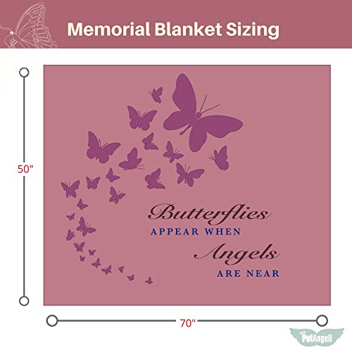 Memorial Blanket for Loss of Loved One - Soft Fleece Sympathy Throw, Hug from Heaven, in Loving Memory Gift, Bereavement Comfort Blanket, 70 x 50 Inches