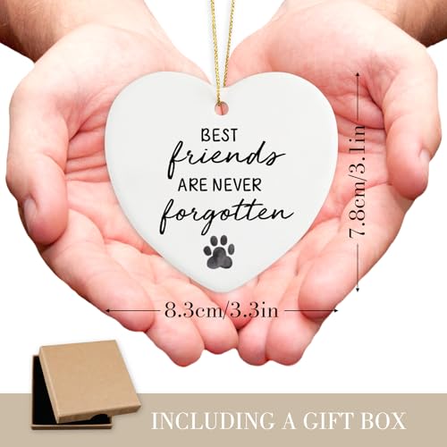 Memorial Gift for Loss of Dog Cat Pet Mziwuekt Ornament Keepsake Sign Heart Plaque Bereavement Condolence Grieving Dog Remembrance Gifts Loss of Pet Sympathy Gift Dog