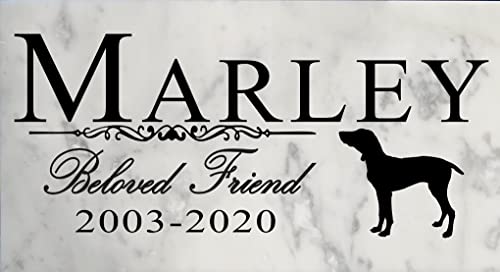 Broad Bay Dog Memorial Stone Personalized Marker Outdoor Garden Choose Your Breed Plaque Grave Headstone