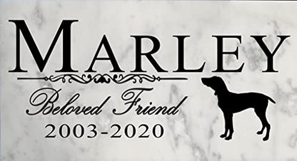 Broad Bay Dog Memorial Stone Personalized Marker Outdoor Garden Choose Your Breed Plaque Grave Headstone