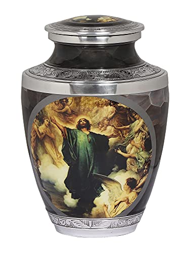 BOLD & DIVINE Love of Jesus Cremation Urn |Human Ashes Adult Memorial urn, Burial, Funeral Cremation Urns | 200 Cubic Inches, Adult/Large. - color: Love of Jesus