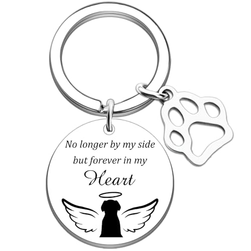 Rainbow Bridge Dog Memorial Gift Remembrance Dog Passing Away Keychains | Pet Memorial Gifts for Dogs Memorials Gift for Family Friend Loss of Pets Lover Anniversary Sympathy Keepsake Keyring