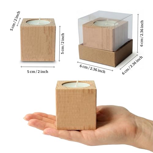 10 Pcs Wooden Memorial Candle Holder – in Loving Memory Gift, Sympathy Gift for Loss of a Loved One, Remembrance and Bereavement Gift, Celebration of Life Decor (Forever)