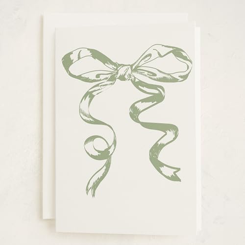 Minted | Blank Greeting Card, All Occassions, 5x7 w/Envelope | Big Bow - color: Big Bow