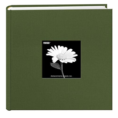 Fabric Frame Cover Photo Album 200 Pockets Hold 4x6 Photos, Herbal Green - color: Herbal Green, size: 4" x 6" (Pack of 1)