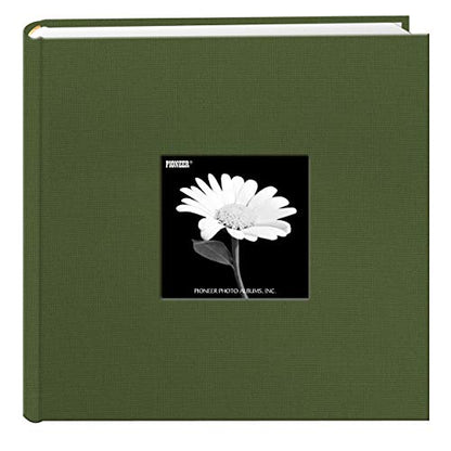 Fabric Frame Cover Photo Album 200 Pockets Hold 4x6 Photos, Herbal Green - color: Herbal Green, size: 4" x 6" (Pack of 1)
