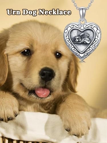 Cremation Necklace for Ashes 925 Sterling Silver Pet Paw/Butterfly Memorial Cremation Keepsake Pendant Jewelry Women Keepsake Bereavement Gift - color: C3-Pet