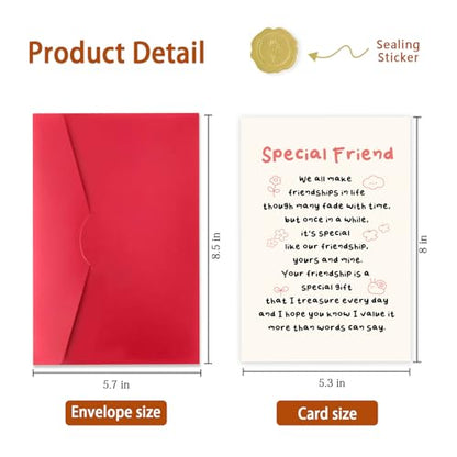 Special Friend Birthday Card Best Friend Gift Meaningful Friendship Card | Heartfelt Birthday Card for Her Him, Thank You for Being in My Life Card for Sister Friend Soulmate with Envelope - color: WY-277