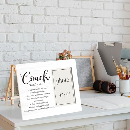 Coach Definition Picture Frame, Coach Gifts for Men Women | Cheer Softball Soccer Basketball Baseball Football Volleyball Coach Gifts Wood Photo Frame, 4 x 6 Inch Photo - color: Coach