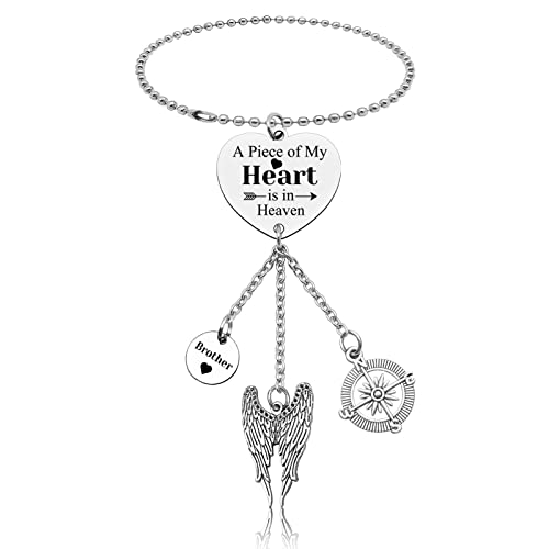 Memorial Gift for Loss of Brother Car Hanging Accessories Sympathy Gift for Loss of Brother in Memory of Brother Gift Car Mirror Accessories Remembrance Gift for Loss of Brother Car Hanging Ornament - color: Loss of Brother Gift