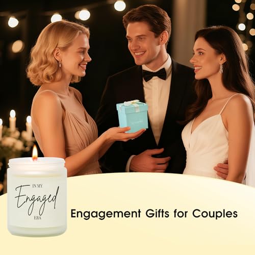 Kosmickiss Engagement Gifts for Couples, in My Engaged Era | Engagement Gifts for Women, Bride to Be Bridal Shower Gift, Handmade Lavender Scented Soy Wax Candle - color: Engagement Gifts