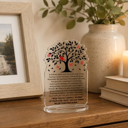 Sympathy Memorial Bereavement Condolence Grief Gifts for Loss of Loved One Friends Family, Memorial Remembrance Desk Decor Sign for Home Room Office Decorations, I Miss
