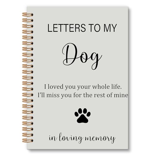 Memorial Gifts for Loss of Dog Grief Notebook Journal, Pet Memorial Gift for Dogs Journal, Sympathy Bereavement Notebooks Gifts for Loss of Dog, In Loving Memory Sympathy Gift, 6x8.2In - color: dog
