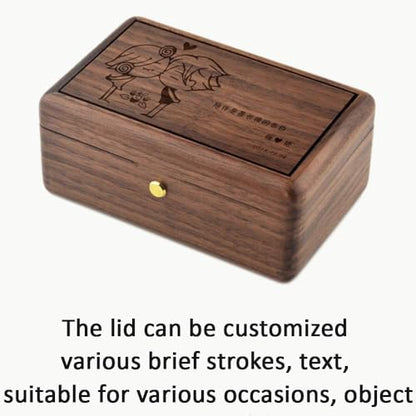 Sinzyo Custom Photo You are My Sunshine Wood Jewelry Music Box Vintage Wind Up Musical Box For Christmas Gift Birthday,Valentine's Day(Walnut Wooden)