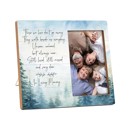 Memorial Pictures Frame, Those We Love Don't Go Away Photo Frame, Sympathy Gifts For Loss Of Loved One, Farmhouse Home Living Room Bedroom Decoration -b23